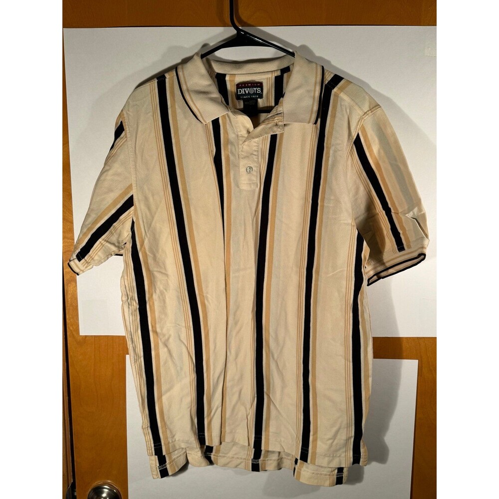 Vintage Divots Premium Golf Short Sleeve Polo Shirt Mens Large